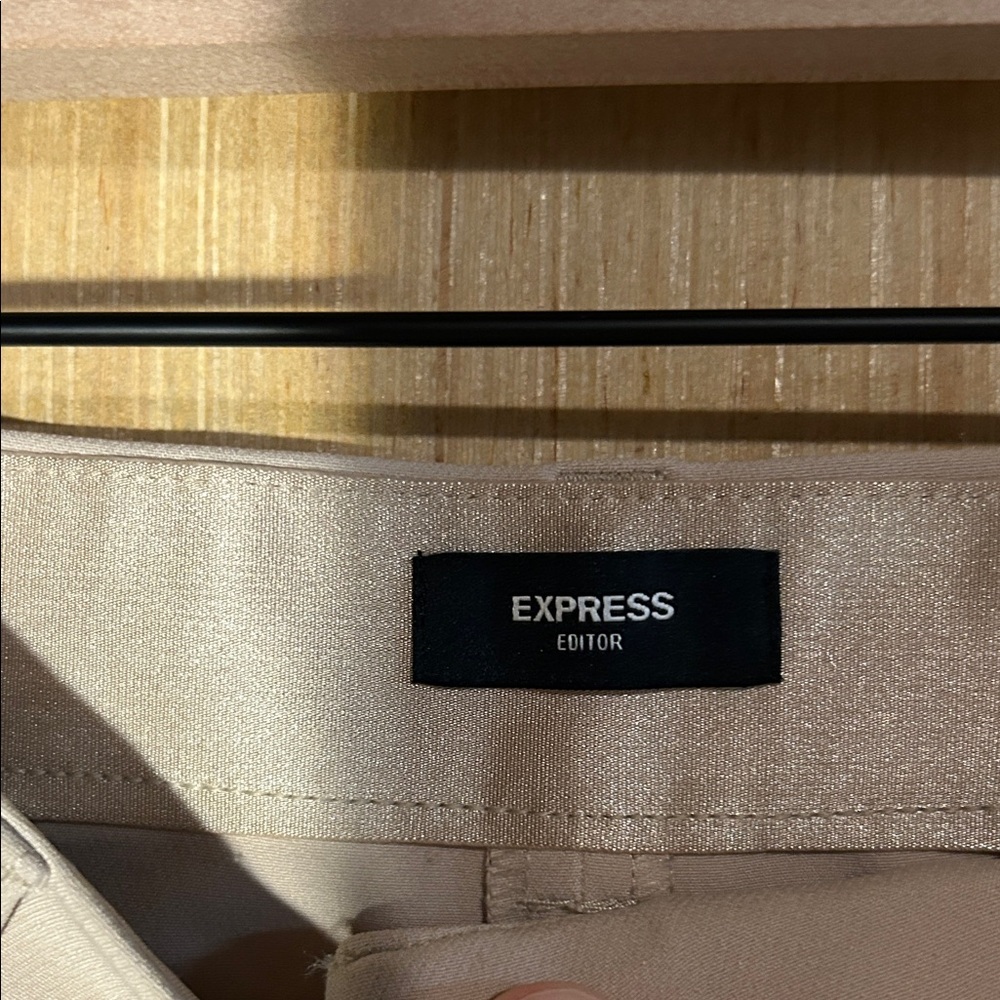 Express Editor High-Rise Pants - Beige - Picture 2 of 6